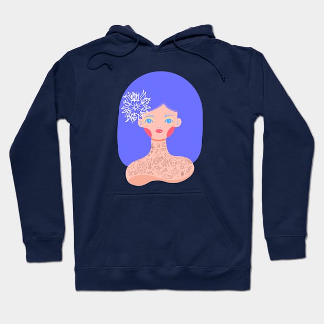 Tatto girl Hoodie by Little Miss Arkham